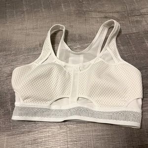 White Nike sports bra